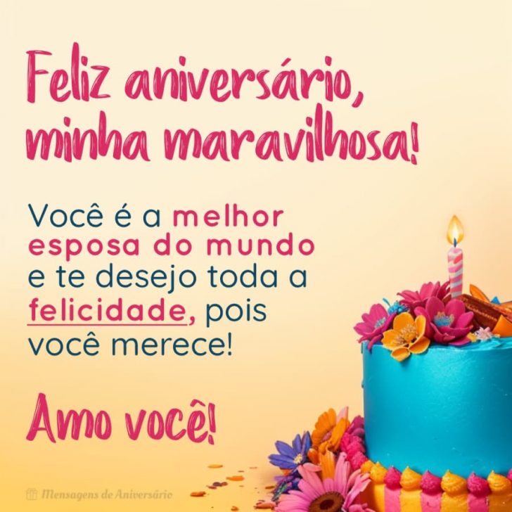 Feliz Aniversário Para A Esposa Maravilhosa Mensagem De Aniversário 6644